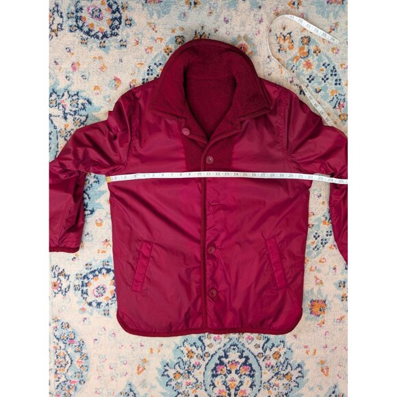 Vintage Braetan Burgundy Reversible Fleece and Windbreaker Jacket - S - Picture 9 of 12